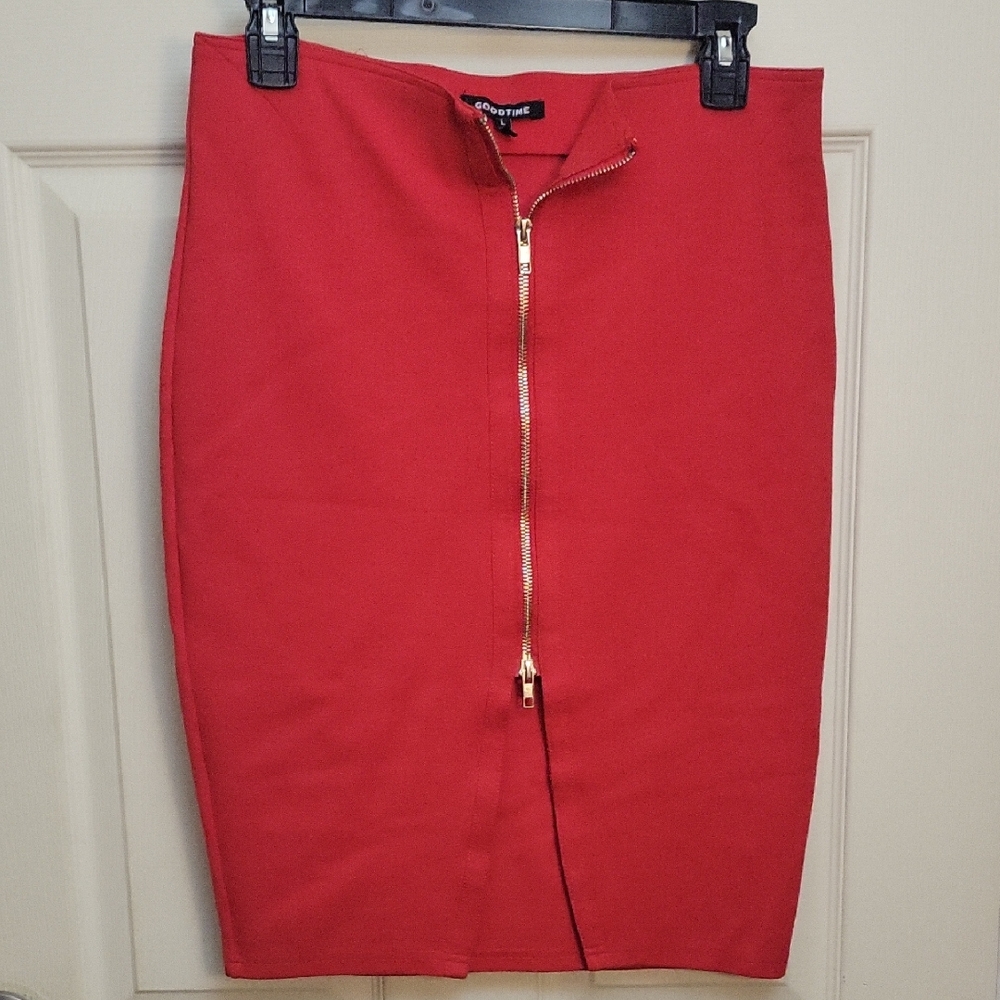 Bold Red Pencil Skirt